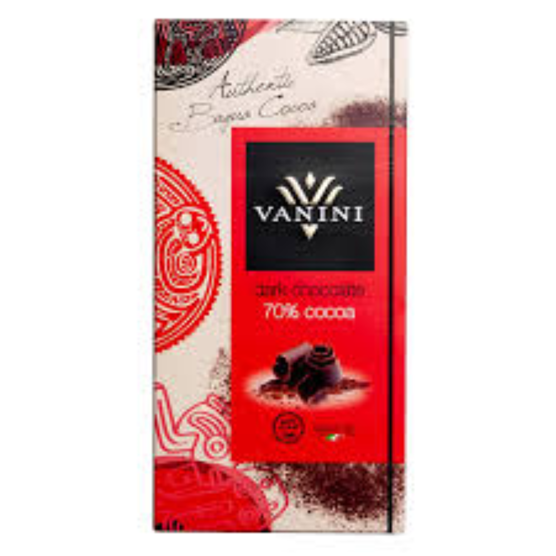 VANINI DARK 70% CHOC BAR 100G